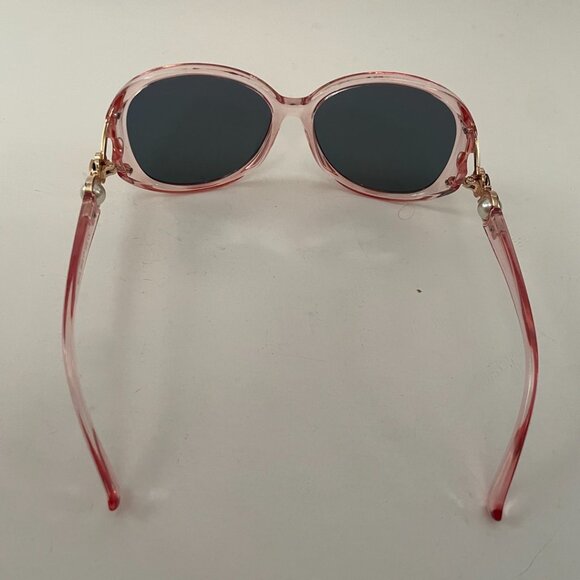 Pink Oversized Pearl-Accent Sunglasses - Picture 2 of 7